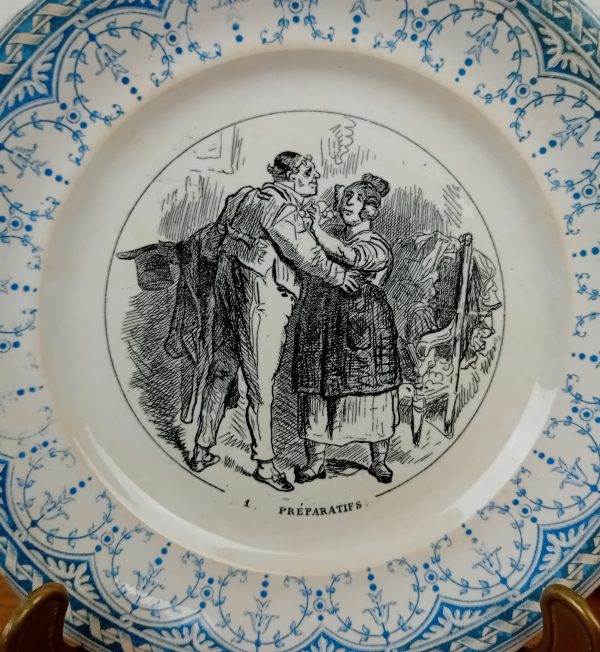 Ancienne assiette parlante Sarreguemines n°11475