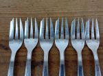 Lot 6 fourchettes a dessert en métal argenté n°11496