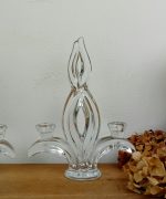 Paire de bougeoirs en cristal de Vannes n°11501