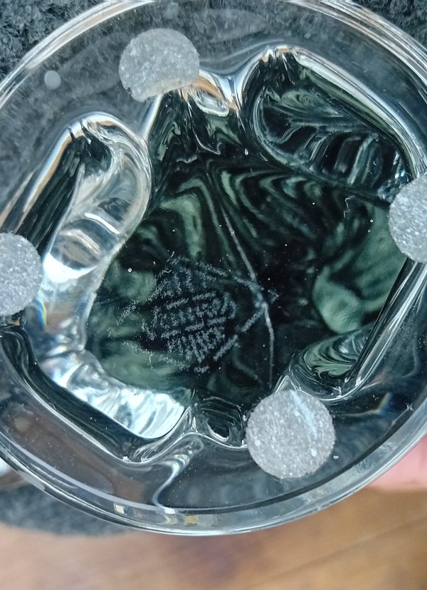 Paire de bougeoirs en cristal de Vannes n°11501