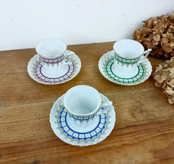 Lot de 3 tasses a café en porcelaine n°11503