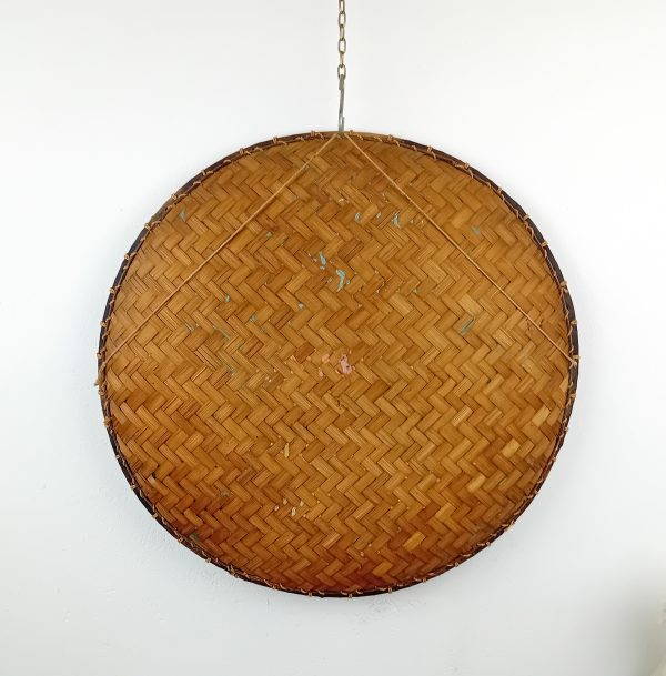 Tableau / Ancienne corbeille a riz peinte n°11507