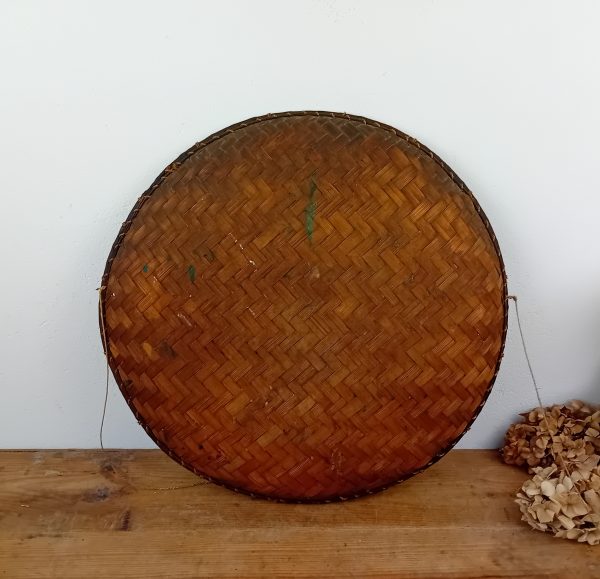 Tableau / Ancienne corbeille a riz peinte n°11505