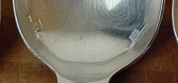 Lot de 6 cuillère a café en métal argenté Christofle n°11520