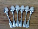 Lot de 6 cuillère a café en métal argenté Christofle n°11520