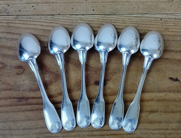 Lot de 6 cuillère a café en métal argenté Christofle n°11520