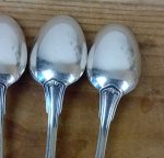 Lot de 5 cuillère a café en métal argenté Christofle n°11521