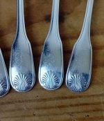 Lot de 5 cuillère a café en métal argenté Christofle n°11521