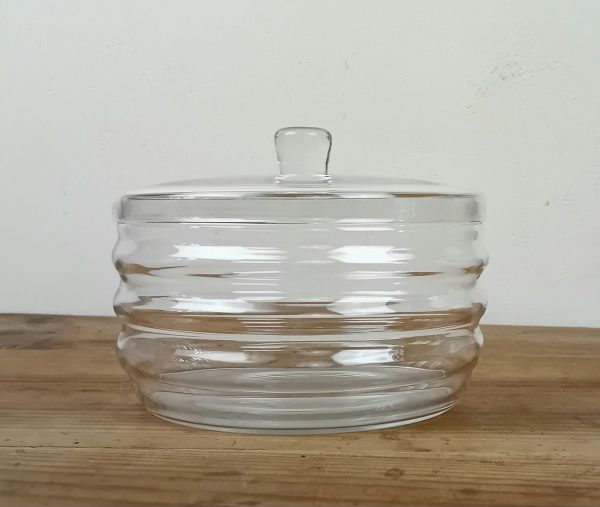 Boite a biscuit en cristal de Baccarat / Chevalier / n°11526