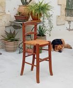 Ancienne chaise haute paillée n°11566