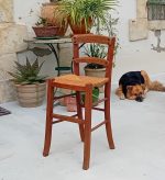 Ancienne chaise haute paillée n°11566