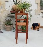 Ancienne chaise haute paillée n°11566