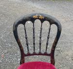 Ancienne chaise Napoléon III Bois Noirci n°11570
