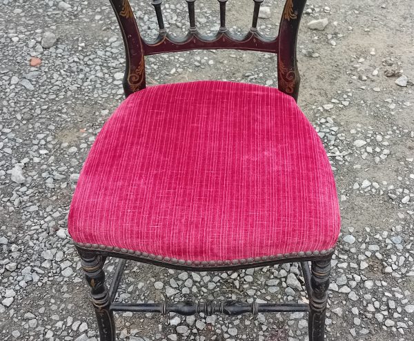 Ancienne chaise Napoléon III Bois Noirci n°11570