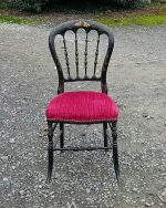 Ancienne chaise Napoléon III Bois Noirci n°11570