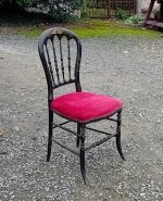 Ancienne chaise Napoléon III Bois Noirci n°11570