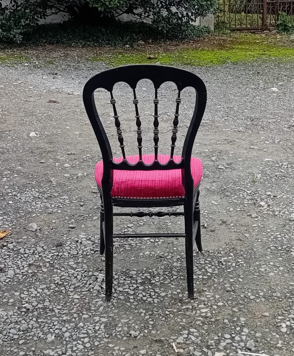 Ancienne chaise Napoléon III Bois Noirci n°11570