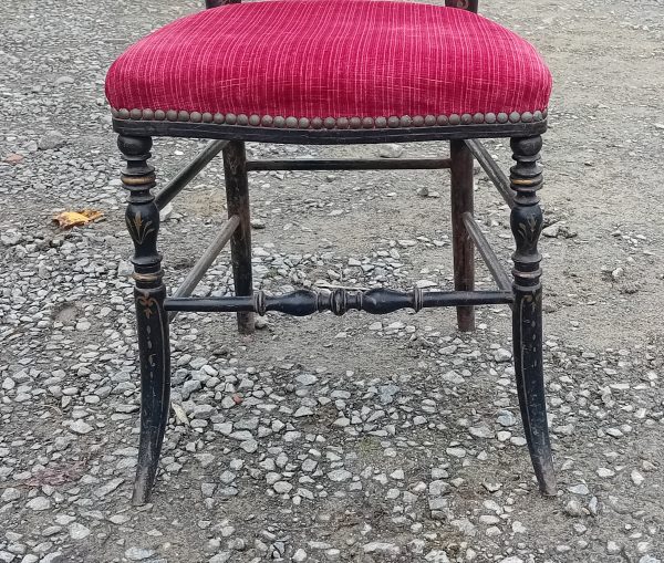 Ancienne chaise Napoléon III Bois Noirci n°11570