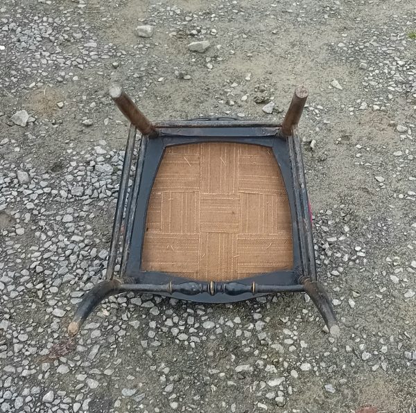 Ancienne chaise Napoléon III Bois Noirci n°11570