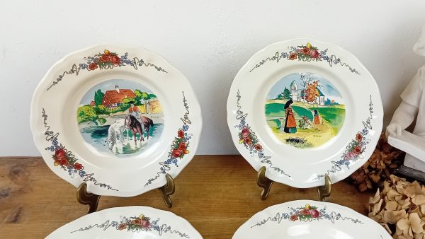 Lot de 6 assiettes creuses Obernai Sarreguemines n°11582