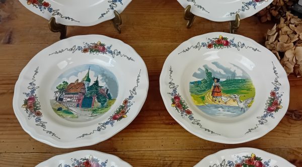 Lot de 6 assiettes creuses Obernai Sarreguemines n°11582