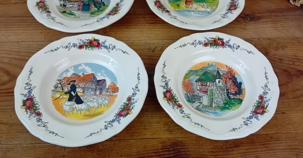 Lot de 6 assiettes creuses Obernai Sarreguemines n°11582
