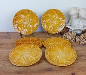 Lot de 6 assiettes a huitre vintages n°11583