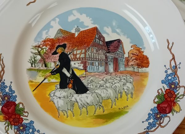 Lot de 6 assiettes a dessert Obernai Sarreguemines n°11584