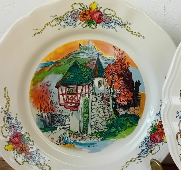 Lot de 6 assiettes a dessert Obernai Sarreguemines n°11584