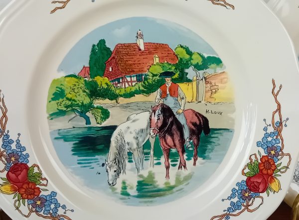 Lot de 6 assiettes a dessert Obernai Sarreguemines n°11584