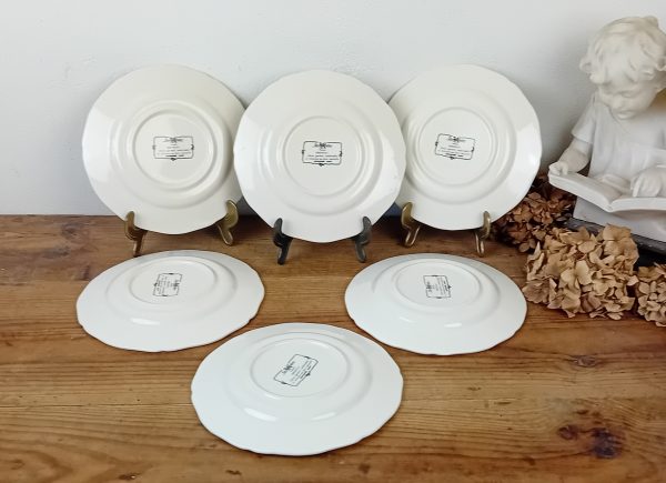 Lot de 6 assiettes a dessert Obernai Sarreguemines n°11584