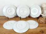 Lot de 6 anciennes assiettes a huitres Pillivuyt n°11585