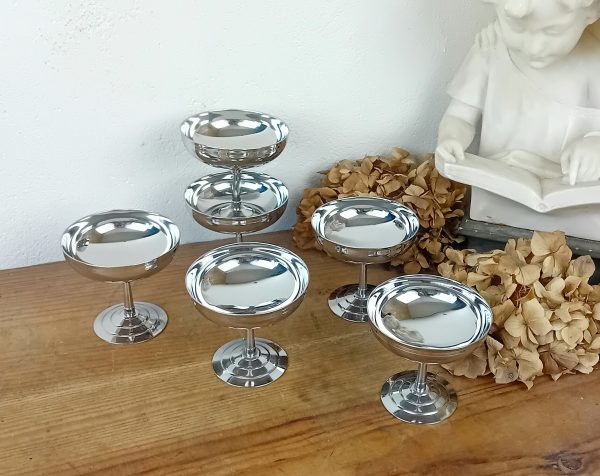 Lot de 6 coupes a glace vintages n°11587 // Réservées a V //