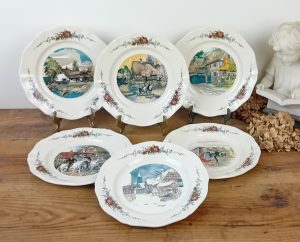 Lot de 6 assiettes plates Obernai Sarreguemines n°11589