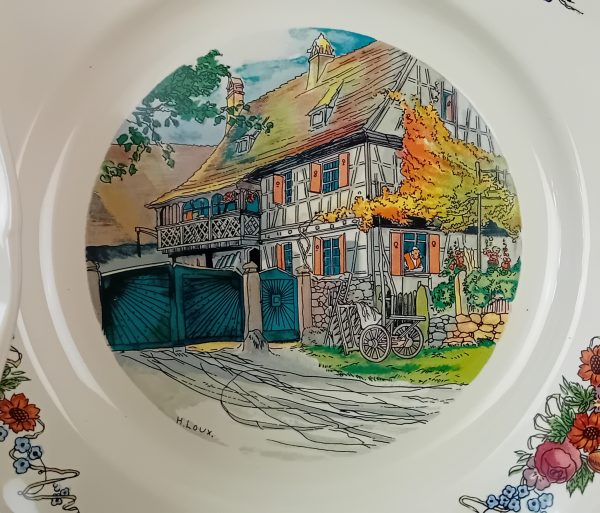 Lot de 6 assiettes plates Obernai Sarreguemines n°11589