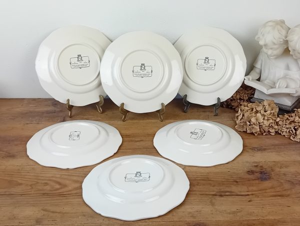 Lot de 6 assiettes plates Obernai Sarreguemines n°11589