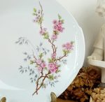 Plat a gâteaux vintage en porcelaine n°11600