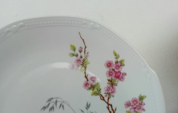 Plat a gâteaux vintage en porcelaine n°11600