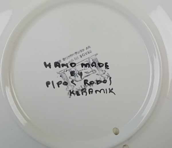 Assiette vintage / Grèce / Emaux / Pipos Rodos n°11549