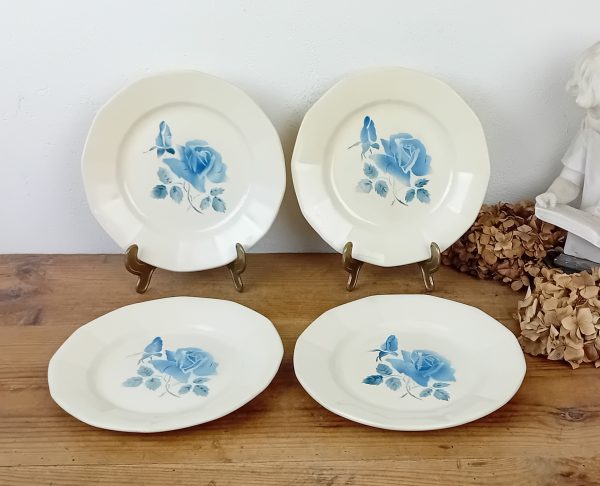 Lot de 4 assiettes vintages Digoin Sarreguemines n°11597