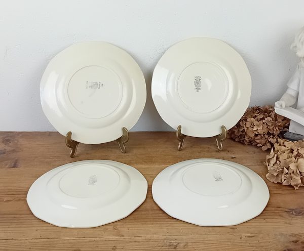 Lot de 4 assiettes vintages Digoin Sarreguemines n°11597