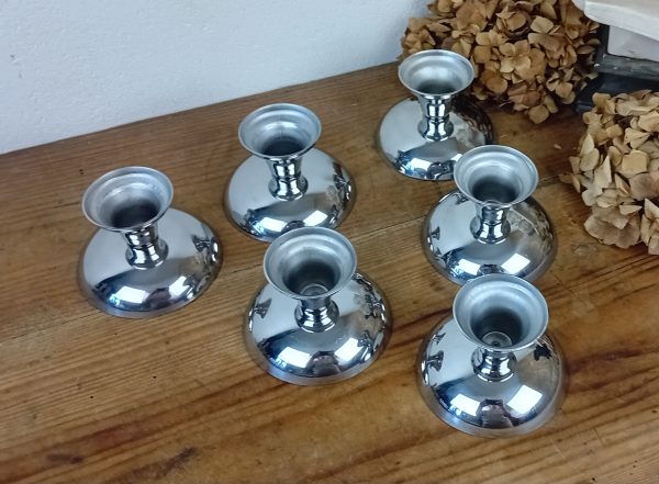 Lot de 6 coupes a glace vintages en inox n°11595