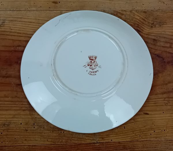 Lot de 4 anciennes assiettes Cyprus Sarreguemines n°11602