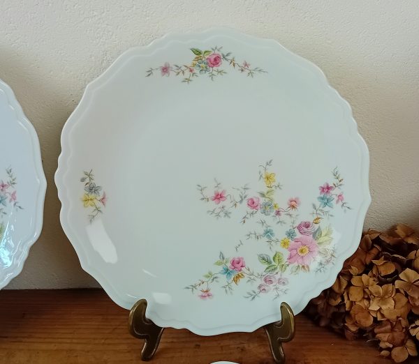 Lot de 6 assiettes plates en porcelaine de Limoges n°11605