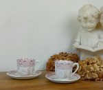 Lot de 2 anciennes tasses / Terre de fer / Gien / n°11615