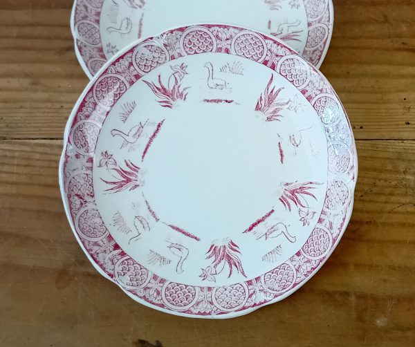 Lot de 2 anciennes tasses / Terre de fer / Gien / n°11615