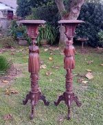 Ancienne paire de sellettes sculptée / Bretagne / n°11617