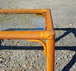 Table basse vintage en rotin n°11639