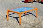 Table basse vintage en rotin n°11639