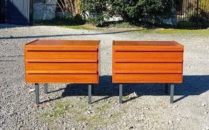 Paire de tables de nuit vintages / Scandinave / n°11641